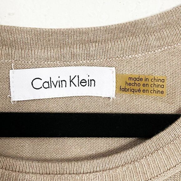 Calvin Klein Shell Sweater Vest Top - Heather Latte - Picture 3 of 9